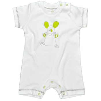 Бебешко гащеризонче „Веселото мишле“ от 100% органичен памук | For Babies™